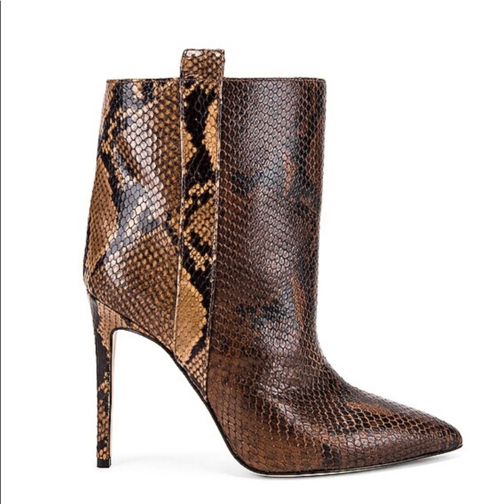 PARIS TEXAS SNAKE EMBOSSED BOOTIES